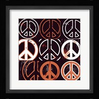 Peace Mantra (Orange) Framed Print