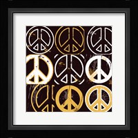 Peace Mantra (Yellow) Framed Print