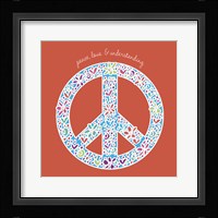 Peace, Love, and Understanding Framed Print