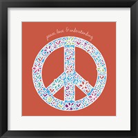 Peace, Love, and Understanding Framed Print