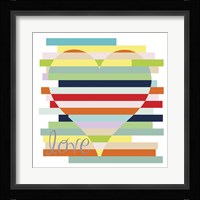Heart Rainbow Framed Print