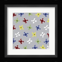 Skulls Pattern Framed Print