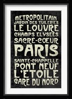 Paris Words Fine Art Print