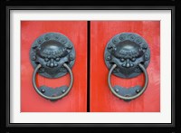 Pair of Door Knockers, Buddha Tooth Relic Temple, Singapore Fine Art Print