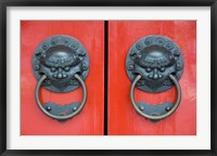 Pair of Door Knockers, Buddha Tooth Relic Temple, Singapore Fine Art Print