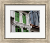 Modern Buildings and Older Ones in Singapore Fine Art Print