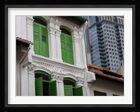 Modern Buildings and Older Ones in Singapore Fine Art Print