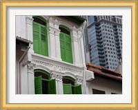 Modern Buildings and Older Ones in Singapore Fine Art Print