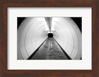 Singapore, Illuminated Pedestrian Tunnel, Paths Fine Art Print