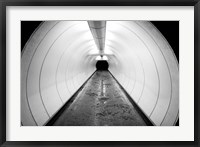 Singapore, Illuminated Pedestrian Tunnel, Paths Fine Art Print