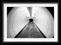 Singapore, Illuminated Pedestrian Tunnel, Paths Fine Art Print