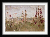 Hollyhocks by the Sea Fine Art Print