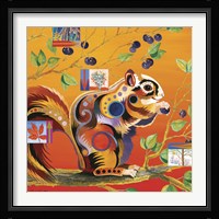Squirreling Away Framed Print