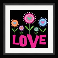 Love Flowers Framed Print