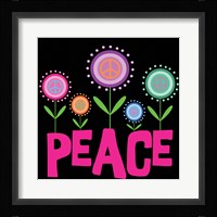 Peace Flowers Framed Print