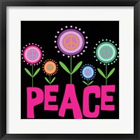 Peace Flowers Framed Print