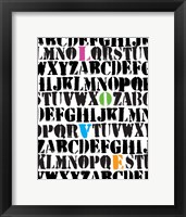 Alphabet Love Framed Print