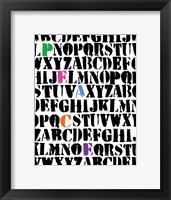 Alphabet Peace Framed Print
