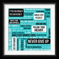Never Give Up 3 Framed Print