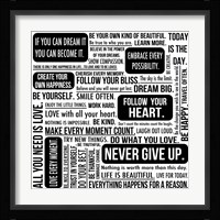 Never Give Up 6 Framed Print