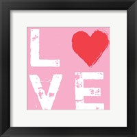 Love - Pink and Red Framed Print