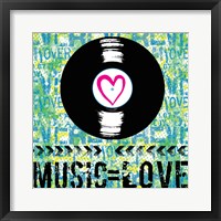 Love - Music 2 Framed Print
