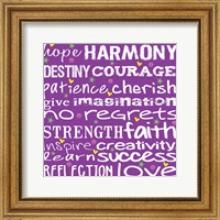 Hope Harmony Destiny - Purple Fine Art Print