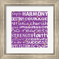 Hope Harmony Destiny - Purple Fine Art Print