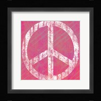 Pink Peace Framed Print
