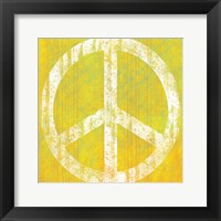 Yellow Peace Framed Print