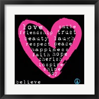 Love Words Framed Print