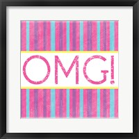 OMG Stripes Framed Print
