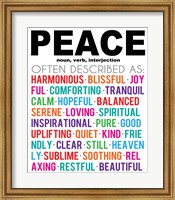 Peace Definition Fine Art Print