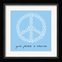Give Peace A Chance - Flowers Framed Print