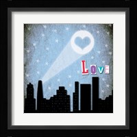 Love Skyline Framed Print