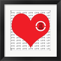 You Are Here Framed Print