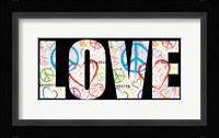 Love Graffiti - Color Framed Print