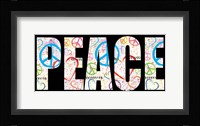 Peace Graffiti - Color Framed Print