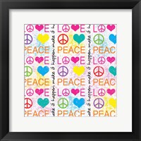 Peace Love 1 Framed Print