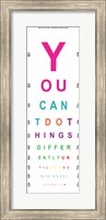 You Can't Do Things Differently  - Eye Chart 2 Fine Art Print