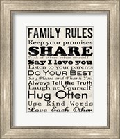 Family Rules 1 Fine Art Print