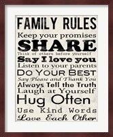 Family Rules 1 Fine Art Print