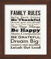 Family Rules 3 Fine Art Print