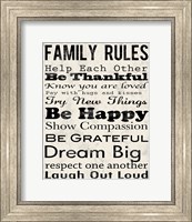Family Rules 3 Fine Art Print