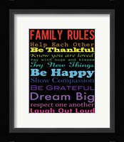 Family Rules 4 Framed Print