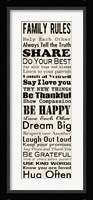 Family Rules Panel Fine Art Print