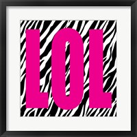 LOL Zebra Framed Print