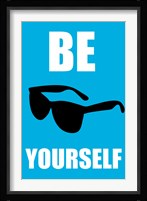 Be Yourself - Blue Framed Print