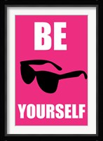 Be Yourself - Pink Framed Print