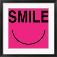 Smile - Pink Framed Print